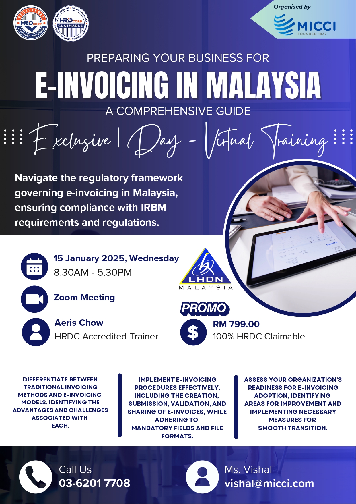 [MICCI TRAINING] UNLOCK THE FUTURE OF BUSINESS WITH E-INVOICING: JOIN OUR COMPREHENSIVE COURSE!